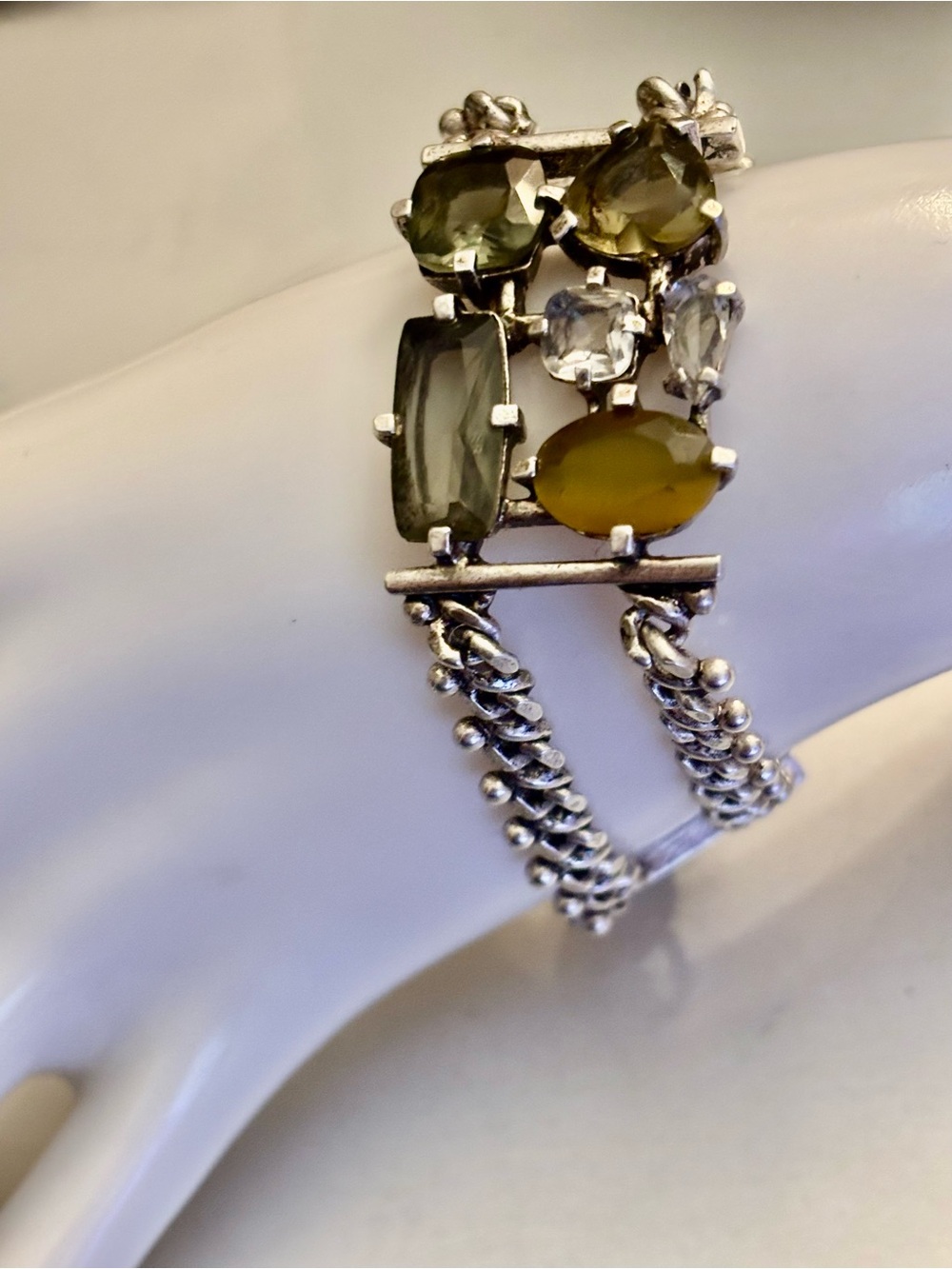 DYRBERG/KERN signed double-chain bracelet
